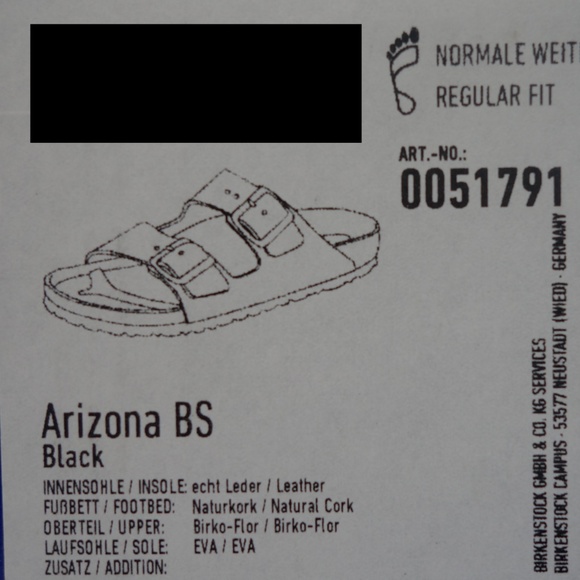 [0051791] Birkenstock Arizona BS (Black) Sandals - Picture 6 of 6